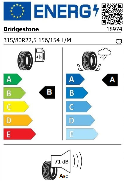 Anvelopa directie 315/80/22,5 Bridgestone Duravis RS2 156/154L/M Anvelopa directie 315/80/22,5 Bridgestone Duravis RS2 156/154L/M