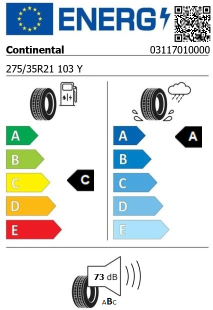 Anvelopa vara 275/35/21 Continental ContiSportContact7 XL 103Y